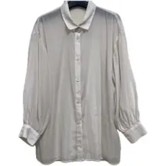 INGNI シアーラメBIGシャツ 袖ボリュームシアーシャツ　シアーブラウス M
