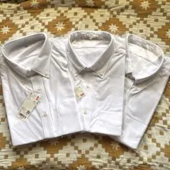 新品　UNIQLO ドライノンアイロンジャージーシャツ　Ｌ　白　3着セット