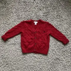 Ralph Lauren 赤 カーディガン 24M 90cm
