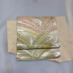 土田友湖 数寄屋袋 『安楽庵手 牡丹唐草金襴』 金襴 正絹 共箱 茶道具 