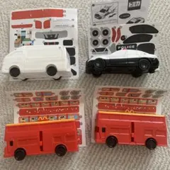 ミニカーセット 救急車 パトカー バス