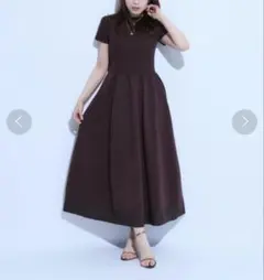 美品✨マイストラーダ ホールガーメント配色ワンピース ブラック