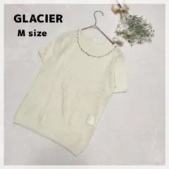 【グラシア】サマーニット M アイボリー 上品 大人かわいい ビジューのサムネイル