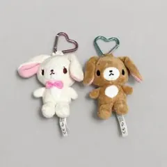 シュガーバニーズ ミニマスコットホルダー くろうさ しろうさ 2点セットのサムネイル