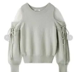 SNIDEL シースルーショルダーニットプルオーバー