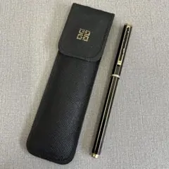 【H4】希少✨GIVENCHY　ボールペン　キャップ式　ブラック×ゴールド　ロゴのサムネイル