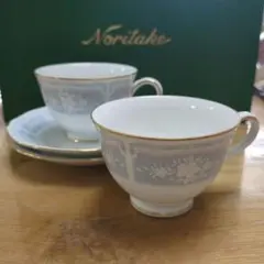 ノリタケ　Noritake カップ　ソーサー セット 2客　箱付き