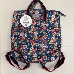【Cath Kidston】キャスキッドソン　花柄リュック ネイビー