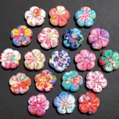 【つまみ細工・吊るし飾り】小桜★２０個セット【梅・桜・ハンドメイド素材に♪】