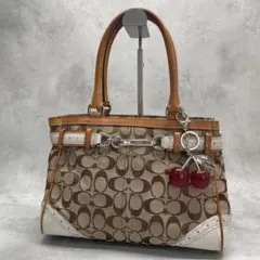 COACH コーチ シグネチャー バッグ beige y2k 13065 - メルカリ