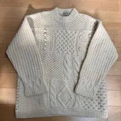 激レア　80s フィッシャーマンニットセーター クレイジーパターン 古着のサムネイル