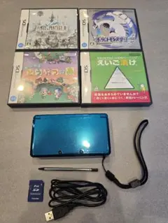 青色 ニンテンドー3DS 本体 + ゲーム4本