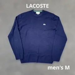 LACOSTE ラコステ ウールニット ネイビー 紺 メンズ M