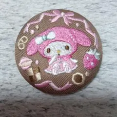 サンリオ 刺繍缶バッチ マイメロ
