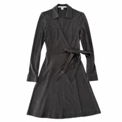 美品 ダイアンフォンファステンバーグ ウールニットカシュクールワンピース