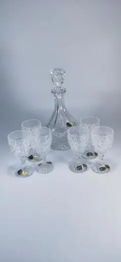 未使用　ボヘミアクリスタル　チェコ セット　酒器　 B