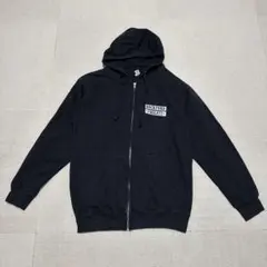 US古着 ジップアップパーカー ロックフォード バックプリント 古着女子