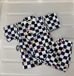 くろわっさん ベビー甚平 サイズ80 チェック柄