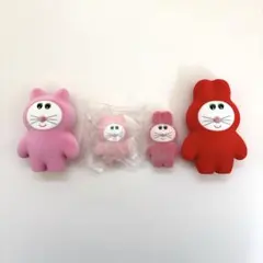 むにゅ フィギュア マスコット ガチャガチャ 4体セット ケンエレファント