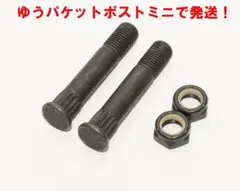 スケボー　スケートボード　キングピン+ナット 2本セット ノーマル 黒