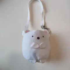すみっコぐらし　しろくま ぬいぐるみ マスコット ストラップ付き