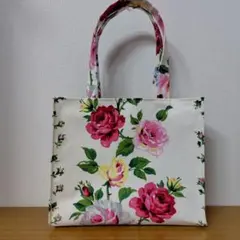 スクエアトートバッグ　肩掛け　ローラアシュレイ　クラリッサ　ハンドメイド