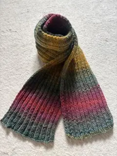 【ハンドメイド】手編みマフラー　男女兼用