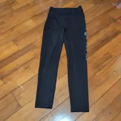 レタリングプリント レギンス パンツ ブラック