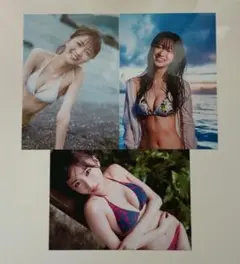岡崎紗絵　L判写真3枚セット