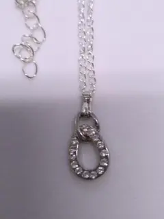 シルバー ダイヤモンド風ネックレス