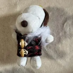 スヌーピー ぬいぐるみ チェックコート