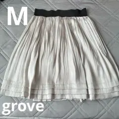grove プリーツスカート ベージュ Mサイズのサムネイル