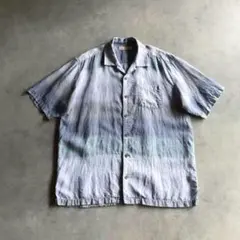 90s Tommy Bahama グラデーション リネン オープンカラー 短丈のサムネイル