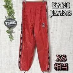 【KANI JEANS】パンツ メンズ ナイロン ジョガーパンツ ゴム レッド
