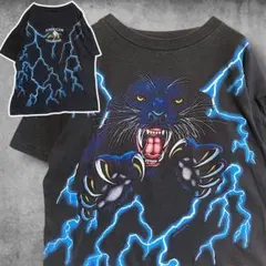 CCYO オーバープリント Tシャツ 90s ドラゴン 龍 リキッドブルー 希少 
