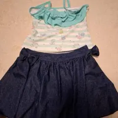 女の子用フリル付き水着セット