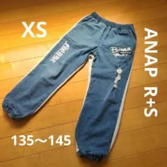 ANAP R+Sアナップデニム×スウェット切替ジョガーパンツ XS135〜145