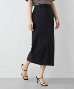 新品タグ付き ウィムガゼット ドライストレッチスカート 36 ネイビー ドライストレッチスカート | Whim Gazette(ウィム ガゼット