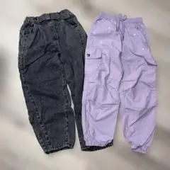ロングパンツ 2点セット デニム カーゴパンツ　GU しまむら