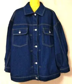 デニムジャケットGジャンオーバーサイズ2WayシルエットインディゴブルーMサイズ