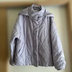 メゾピアノジュニア　薄紫 キルティングダウンコート