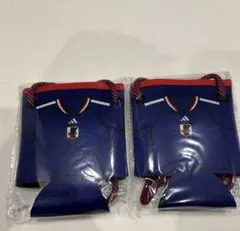 サッカー日本代表 缶ホルダー 350ml用 ストラップ付 ノベルティ 미개봉 品