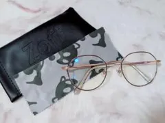 Zoff ボストン型 ブラウン　メガネのサムネイル