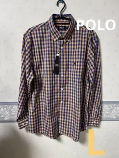 Polo チェック柄シャツ 新品　ポロ　ニオイ抑制機能　Lサイズ　SALE