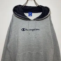 Champion チャンピオン　パーカー　フーディー サイズL 刺繍ロゴ　古着