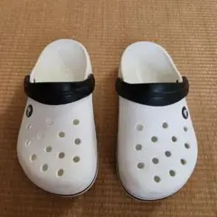 crocs サンダル ホワイト/ブラック サイズ20cm