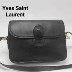 極美品✨イヴ・サンローラン　ショルダーバッグ　レザー　ブラック　黒　ヴィンテージ