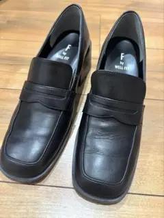 未使用F by WELL FIT ブラックローファー