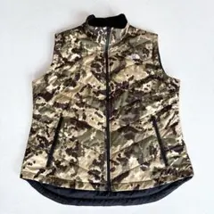 【美品/レディースXL】ノースフェイス 中綿 ナイロン ベスト　カモフラ　迷彩