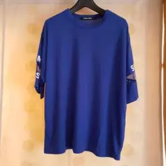 STRANGE HEAVEN トップス シャツ カットソー 青 無地 英字